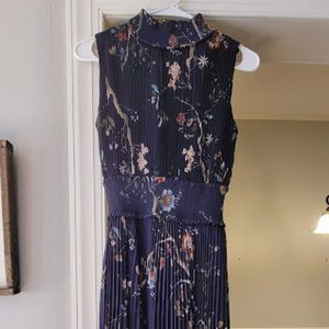 Navy blue women's floral dress size 2